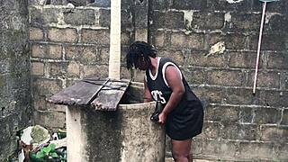 bbw babe stuffs face then pussy with bbc