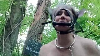 wanna see this french milf slave ponygirl bent over in forest for rough outdoor humiliation?