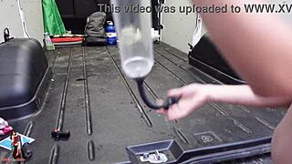 double anal fisting outdoor truck ride creates huge ass pussy gape farting squirting