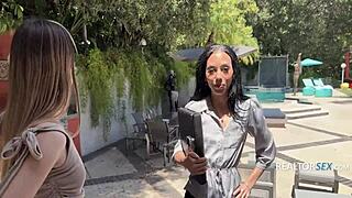 COUPLE CAUGHT FUCKING BY CUTE PETITE SLUT IN PRIVATE