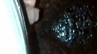 She sneaks out to pee on the quiet street at night