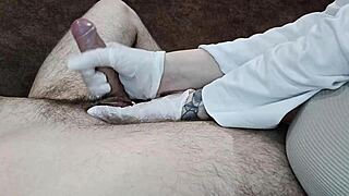 Nurse In Gloves Milks Sperm In Clinic