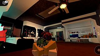 My Roblox friend uses my big tits to cum