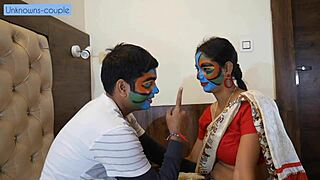 Babysitter Kavita seduces horny Golu in steamy massage roleplay