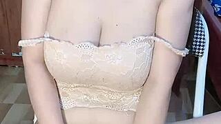 glasses vietnamese girl masturbates her tight pussy