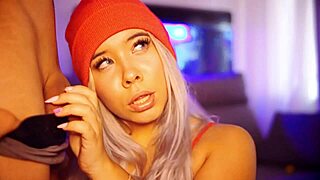 blonde latina coed sucks cock daily till cum overflows her slutty mouth!