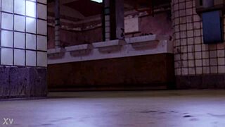 K DA AKALI'S BIG ASS TITS BOUNCE IN BATHROOM FUCK CUMSHOT