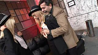 want jenny babie and stacey saran to double blowjob him after hard screw?