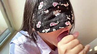 Cute thai girlfriend deepthroats pov in bedroom cosplay blowjob 😍💦