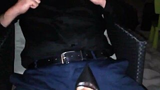 Crushing on those public outdoor high heels temptation