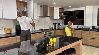 caught my big booty maid now pounding her with bbc 🍑🍆🔥