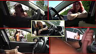 BLOWJOB HANDJOB IN MOVING CAR PUBLIC FUN