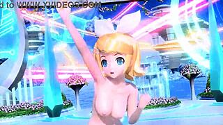 wanna see kagamine rin's huge tits and pussy fully nude goddess style?