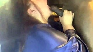 bbw slut feels pure joy slurping massive black cock