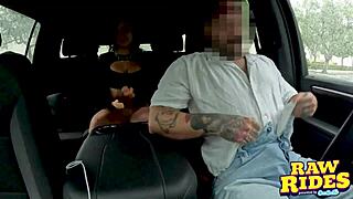 Hot Latina Brunette Jerks And Blows Driver In Rideshare Cumshot