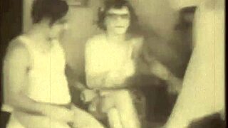 vintage grannies get super horny in retro group play with hairy pussies