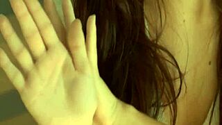 horny teen babe fingering tight pussy - want some?