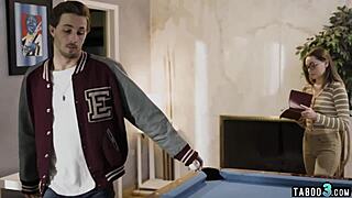 Pervy superstar overpowers shy teen reporter Aften Opal