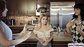 Stepmom Makes Stepdaughters Squirt on Love2Lick.com!