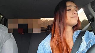 driver catches jerk gives car creampie 🚗💦