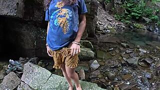 Athletic Bunny Undresses Juicy Ass Aroused Public Solo