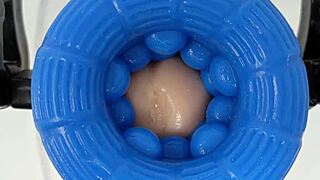 Fleshlight sex toy demo teases with rubjoy robot insertion