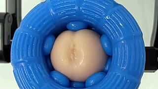 Fleshlight sex toy demo teases with rubjoy robot insertion