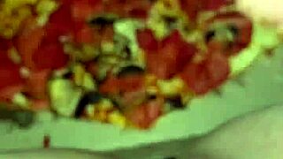 Arabic Kinky Food Fetish Masturbation Ice Cream Chocolate Pizza in Pussy!