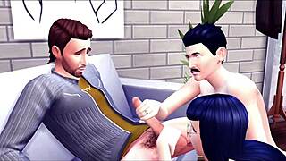 i started solo male jerking... turned into wild cumshot threesome deepthroat group fun!!