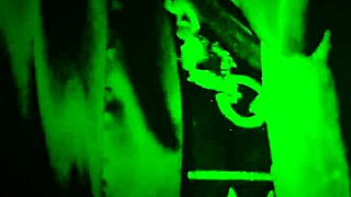 bbw ebony throats deep in night vision cosplay