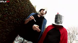 veronica rayne fucks two strangers outdoors with big tits bouncing