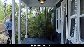 freya von doom jumps in for taboo 3some riding daddy's cock myfamlust style