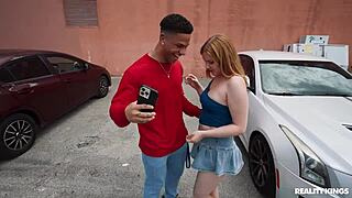 athletic blonde picked up in parking lot for pov deepthroat cumshot