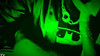 bbw ebony throats deep in night vision cosplay