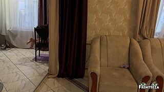 Horny Stepmom Sucks and Fucks Stepsons Cum on Christmas Kitchen