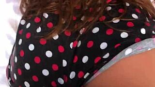 Naughty guy creampies stepdaughter's pussy in sheer sex toy play