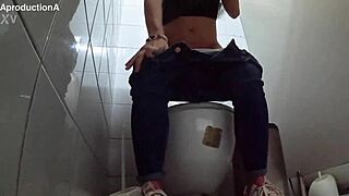 girl you pissed huge on 2023 holiday outdoor public toilets squirting everywhere