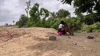 WOW! Chubby BBW's Huge Tits And Ass Worship In Forest!