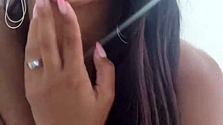 mature latina milf flashes lingerie online making him cum hard part 2