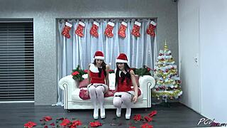 Mea and Wendy take double anal creampie in hot threesome