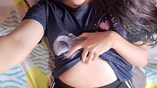 Ella fucks her favorite student with huge tits and toys