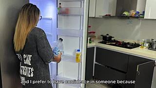 hot colombian calls felipe skull to fix pipe then rides his huge cock doggystyle