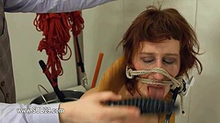 too much rope bondage got me submitting to extreme bdsm slave orgasm