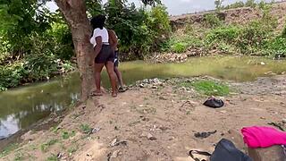 WOW! Chubby BBW's Huge Tits And Ass Worship In Forest!