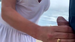 A stranger milf yanks huge cock public pov cumshot blast! 🤯🍆💦