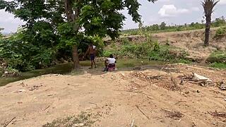 WOW! Chubby BBW's Huge Tits And Ass Worship In Forest!