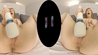 Hey check out vrallure redhead milf vibing her shaved pussy with toys