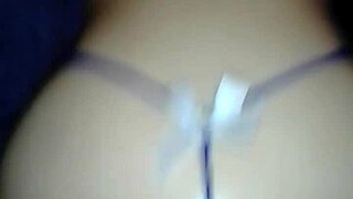 curvy babe bends over in lingerie stockings