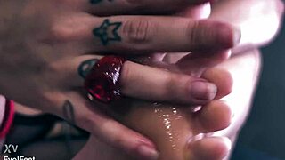 goddess demands your tongue on her sweaty bare feet heels toes and natural tits now