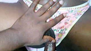 Big Ass Ebony Teen's Tight Pussy Takes Every Inch